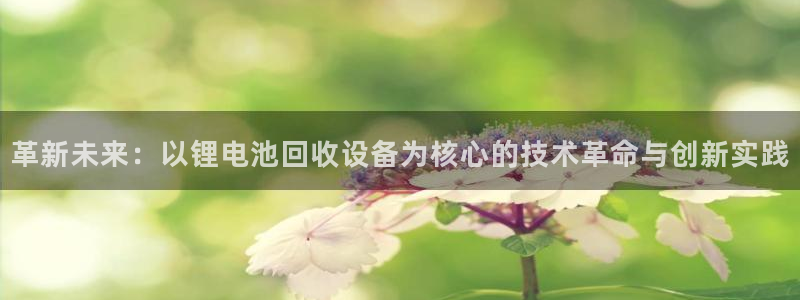 okpay钱包888：革新未来：以锂电池回收设备为核心的技术革命与创新实践