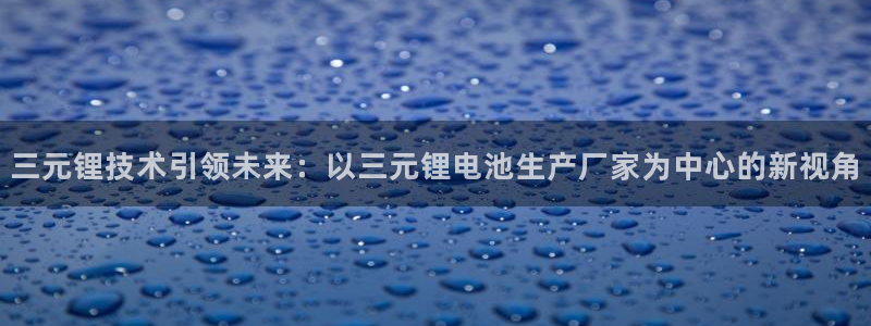 okpay钱包靠谱吗：三元锂技术引领未来：以三元锂电池生产厂家为中心的新视角
